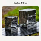 Foldable stainless steel wood stove – Portable camping cooker for outdoor cooking