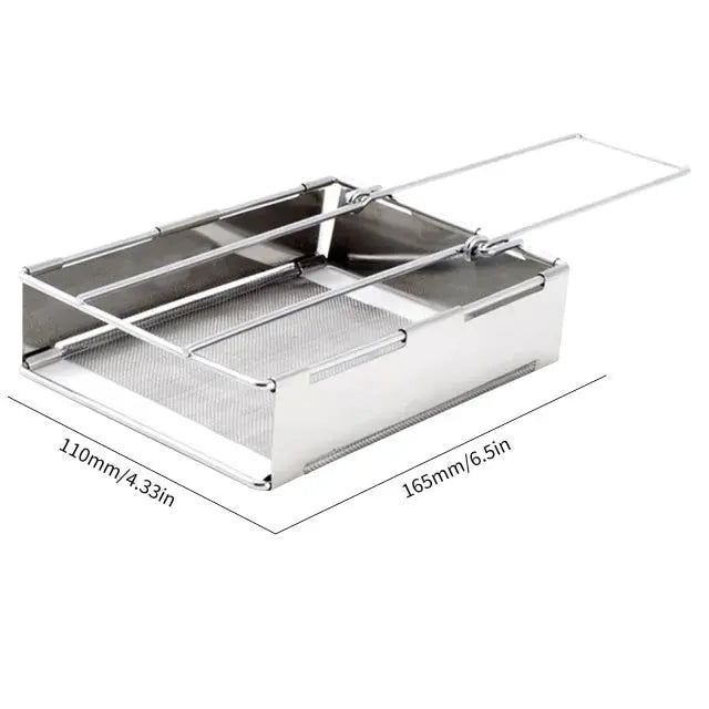 Foldable stainless steel wood stove – Portable camping cooker for outdoor cooking