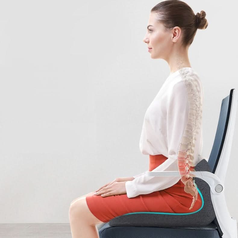 Ergonomic Memory Foam Seat Cushion for Back & Tailbone Relief
