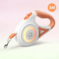 Luminous dog leash with LED light for safe walking