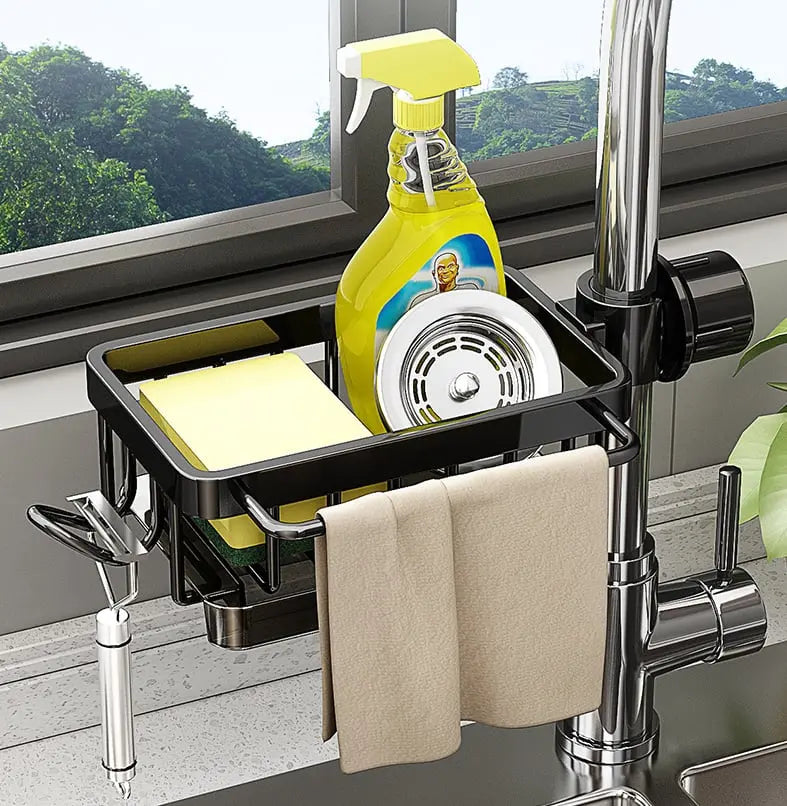 Organizer for Kitchen Faucets – Aluminum Design Against Rust & for More Organization