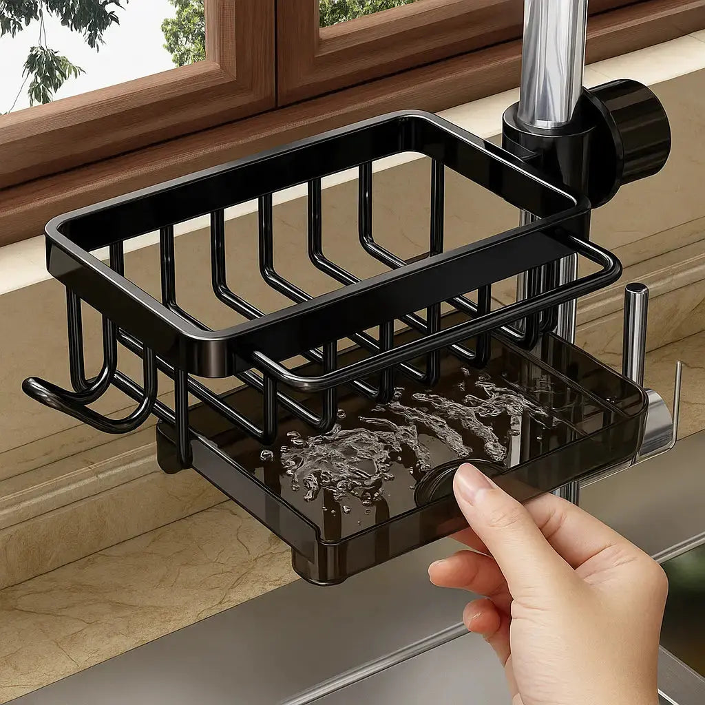 Organizer for Kitchen Faucets – Aluminum Design Against Rust & for More Organization