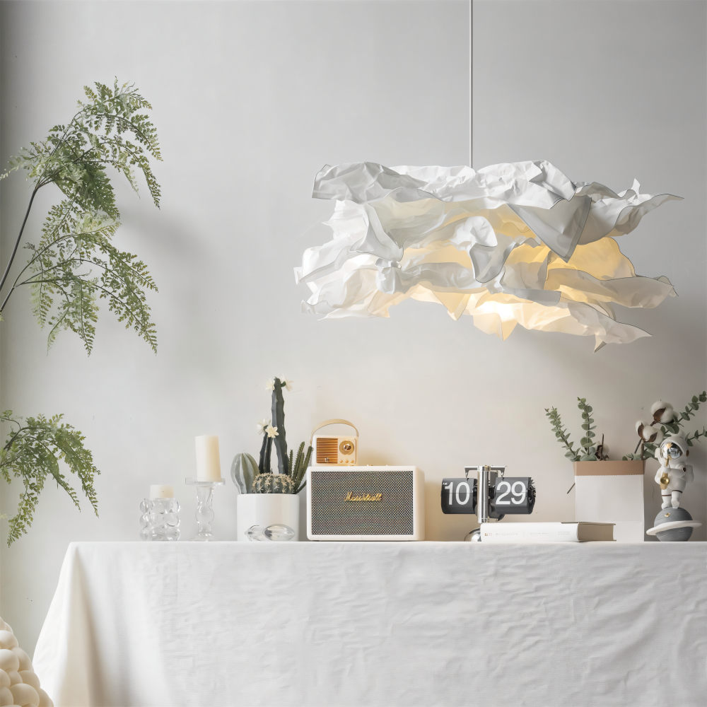 Creative Clouds Pendant Light – DIY Paper Ceiling Lamp with Artistic Charm