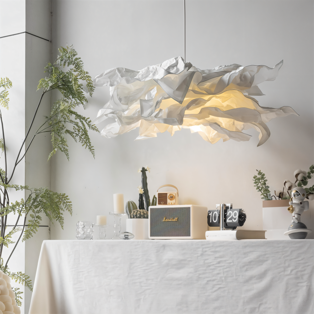 Creative Clouds Pendant Light – DIY Paper Ceiling Lamp with Artistic Charm