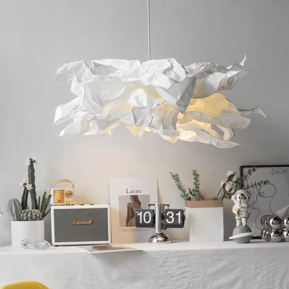 Creative Clouds Pendant Light – DIY Paper Ceiling Lamp with Artistic Charm