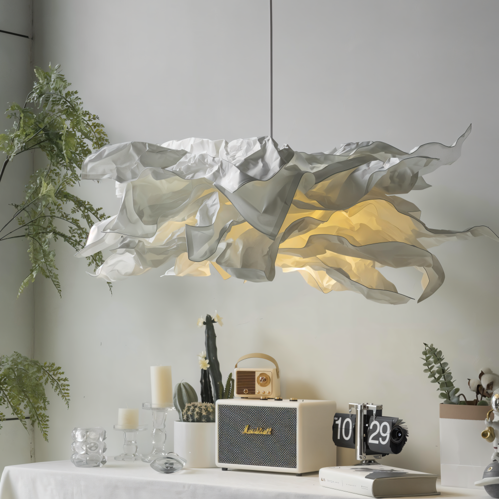 Creative Clouds Pendant Light – DIY Paper Ceiling Lamp with Artistic Charm