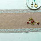 Ornate Blossom Lace Edge Table Runner