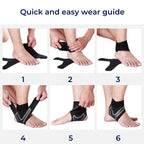 Adjustable Elastic Ankle Brace for Injury Recovery & Daily Support - Comfortable Ankle Stabilizer for Sports & Active Lifestyle