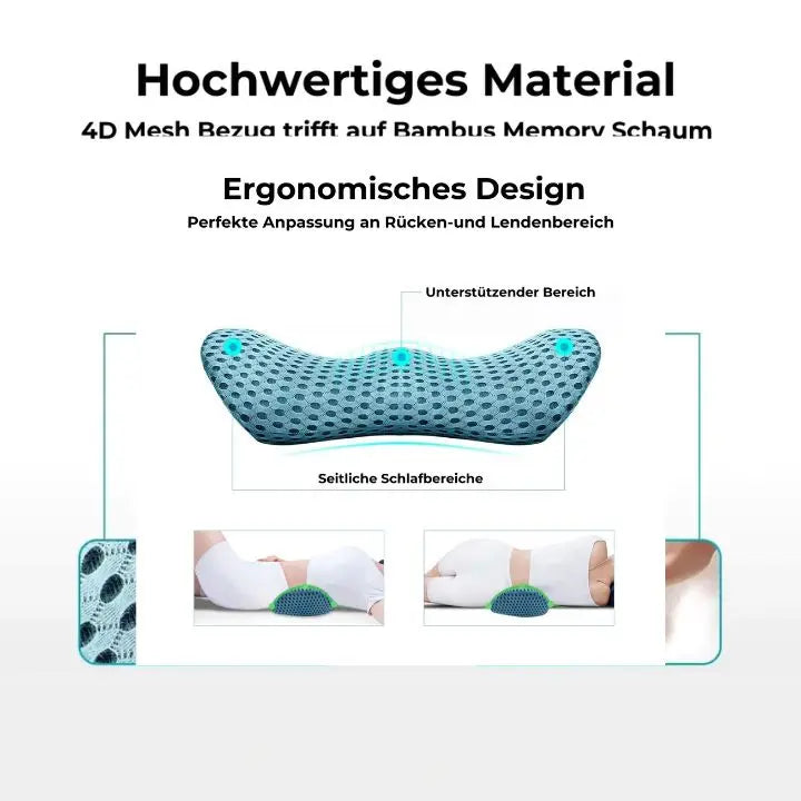 Orthopedic Lumbar Pillow – Premium Memory Foam Support Cushion