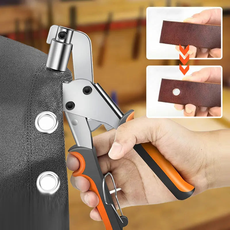Eyelet punch with 100 free eyelets – For tarps, leather & more!
