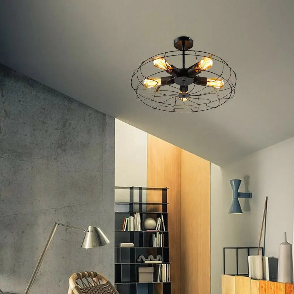 Retro Cage Ceiling Lamp