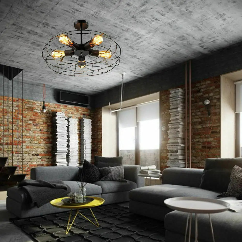Retro Cage Ceiling Lamp