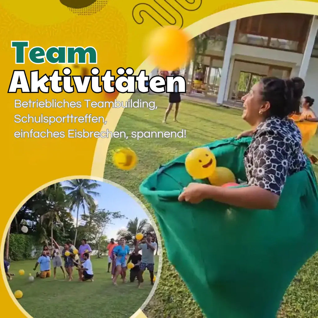 Outdoor-catch game with giant pants for group fun