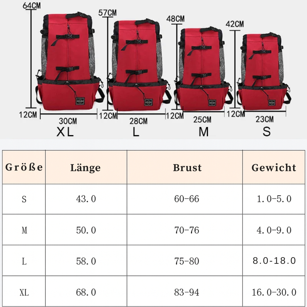 Dog backpack for outdoor & travel breathable