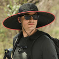 Outdoor sun hat with solar fan and USB charging