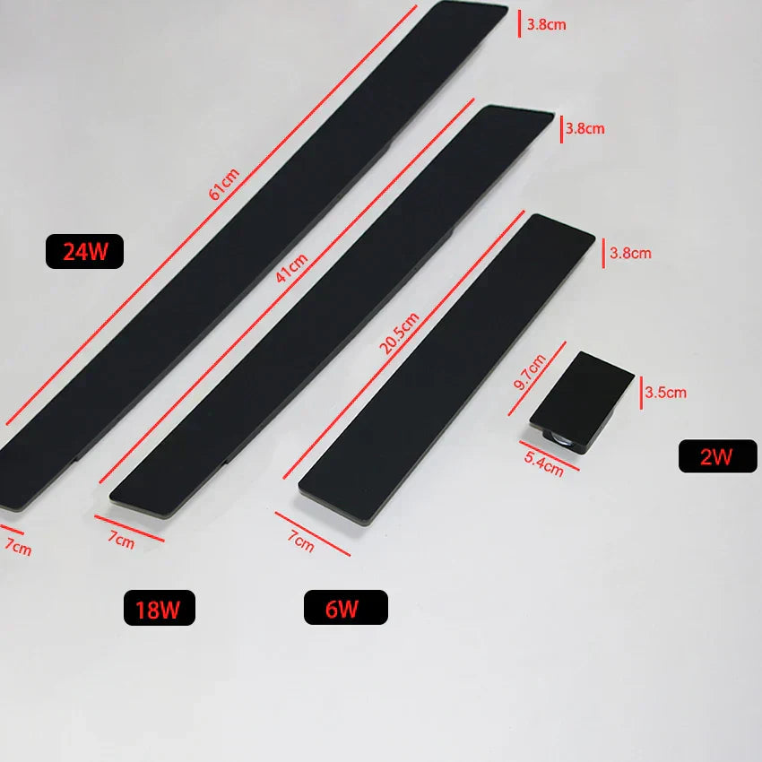 Outdoor Wall Light Black Aluminium Waterproof Lamp