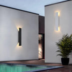 Outdoor Wall Light Black Aluminium Waterproof Lamp
