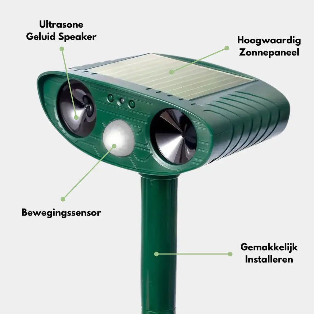 Solar-powered Animal Repeller with Ultrasound
