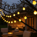 Solar LED String Lights with Automatic Dusk-to-Dawn Operation for Outdoor Decor