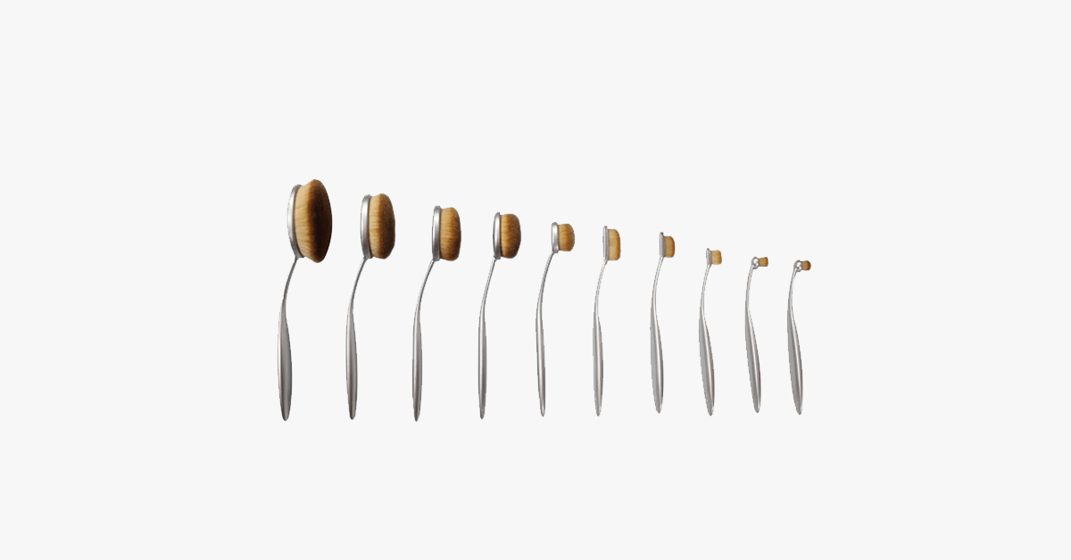 Aphrodite 10-piece oval brush set