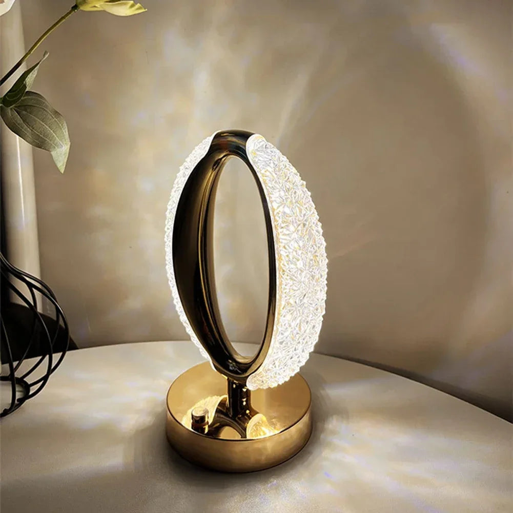 Oval Crystal Lamp