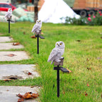 Solar-powered garden lamp with decorative owl design – LED outdoor light for the garden