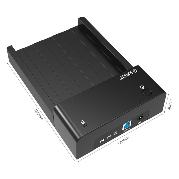 ORICO 6518US3 USB 3.0 Type-B 2.5 / 3.5 Inch Tool-less HDD Docking Station External Storage Enclosure Hard Drive Box (Black)