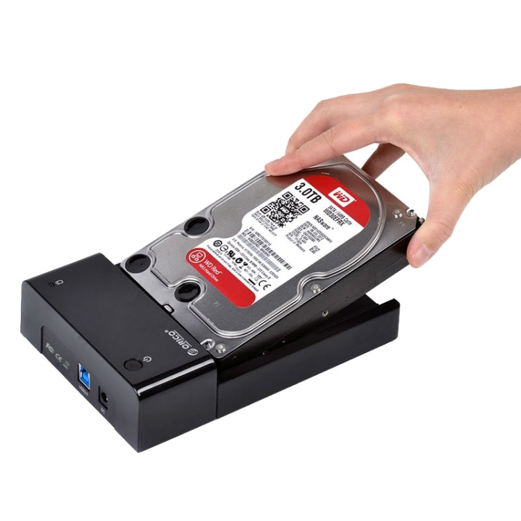 ORICO 6518US3 USB 3.0 Type-B 2.5 / 3.5 Inch Tool-less HDD Docking Station External Storage Enclosure Hard Drive Box (Black)
