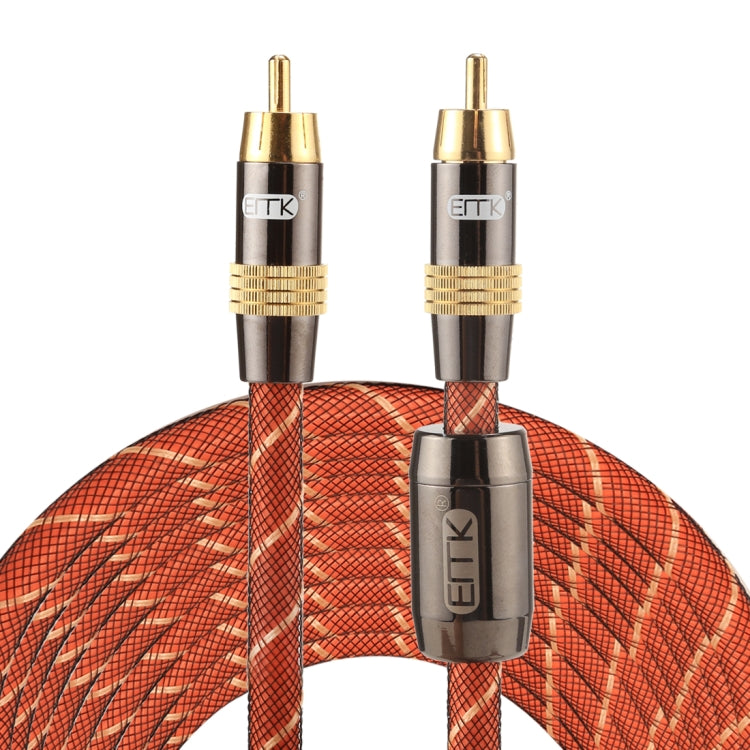 EMK TZ/A 8m OD8.0mm gold-plated metal head RCA to RCA plug digital coaxial interconnect cable audio / video RCA cable