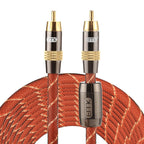 EMK TZ/A 8m OD8.0mm gold-plated metal head RCA to RCA plug digital coaxial interconnect cable audio / video RCA cable