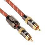 EMK TZ/A 8m OD8.0mm gold-plated metal head RCA to RCA plug digital coaxial interconnect cable audio / video RCA cable