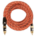 EMK TZ/A 8m OD8.0mm gold-plated metal head RCA to RCA plug digital coaxial interconnect cable audio / video RCA cable