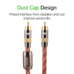 EMK TZ/A 8m OD8.0mm gold-plated metal head RCA to RCA plug digital coaxial interconnect cable audio / video RCA cable
