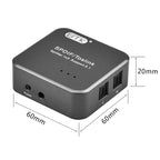 EMK 1 Input 3 Output Digital Optical Audio SPDIF Toslink Splitter Adapter (Silver Gray)