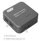 EMK 1 Input 3 Output Digital Optical Audio SPDIF Toslink Splitter Adapter (Silver Gray)