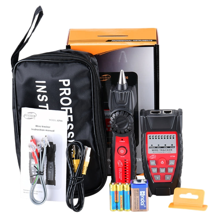 BENETECH GT66 RJ11 / RJ45 Multifunctional Cable Tester Line Finder Network Cable Detector