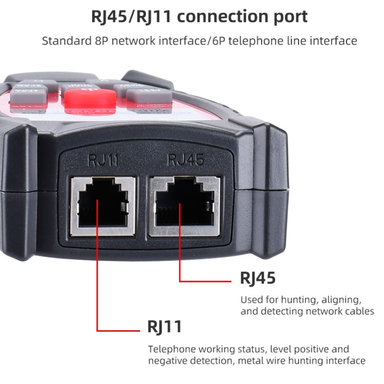 BENETECH GT66 RJ11 / RJ45 Multifunctional Cable Tester Line Finder Network Cable Detector