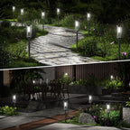 Solar Garden Path Lights | Automatic Dusk Sensor | IP65 Waterproof | Warm White LED | 12h Runtime | Set of 2
