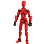 3D-printed mech action figure with multi-joint movement