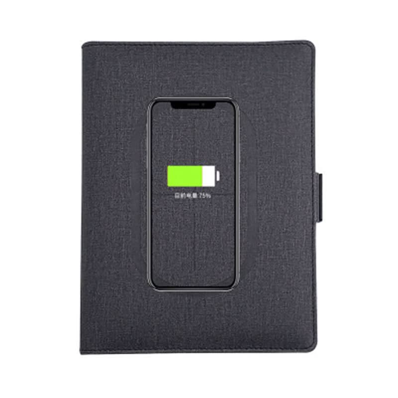 A5 Leather Notebook with Wireless Charging Function