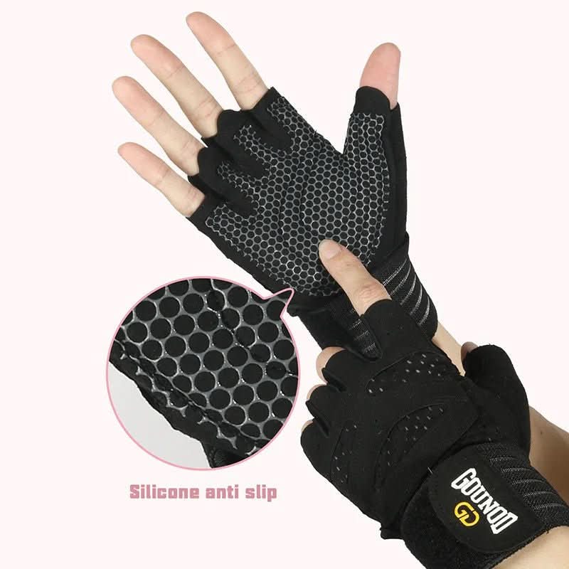 Fitness gloves for secure grip and stability