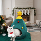 Christmas Tree Cat Bed for a Cozy Winter Experience
