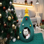 Christmas Tree Cat Bed for a Cozy Winter Experience