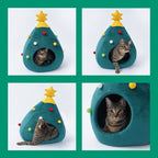 Christmas Tree Cat Bed for a Cozy Winter Experience
