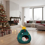 Christmas Tree Cat Bed for a Cozy Winter Experience