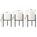 Pack of 3 mid-century floral planters