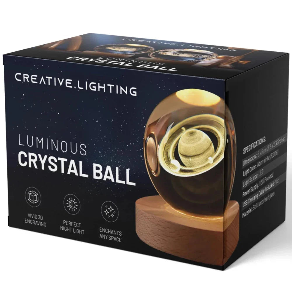 3D Engraved Crystal Ball - Celestia