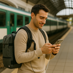 Packlite Slim – Waterproof compression backpack with USB connection for hand luggage