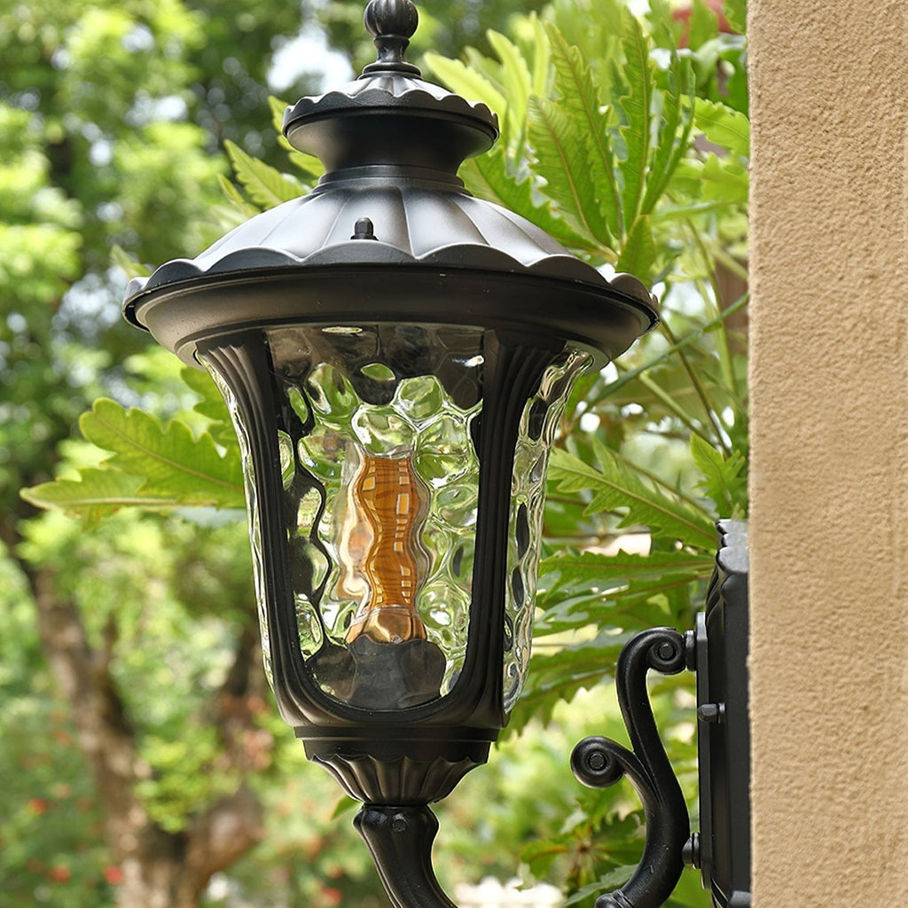 Waterproof Retro Outdoor Wall Lamp Frosted Glass