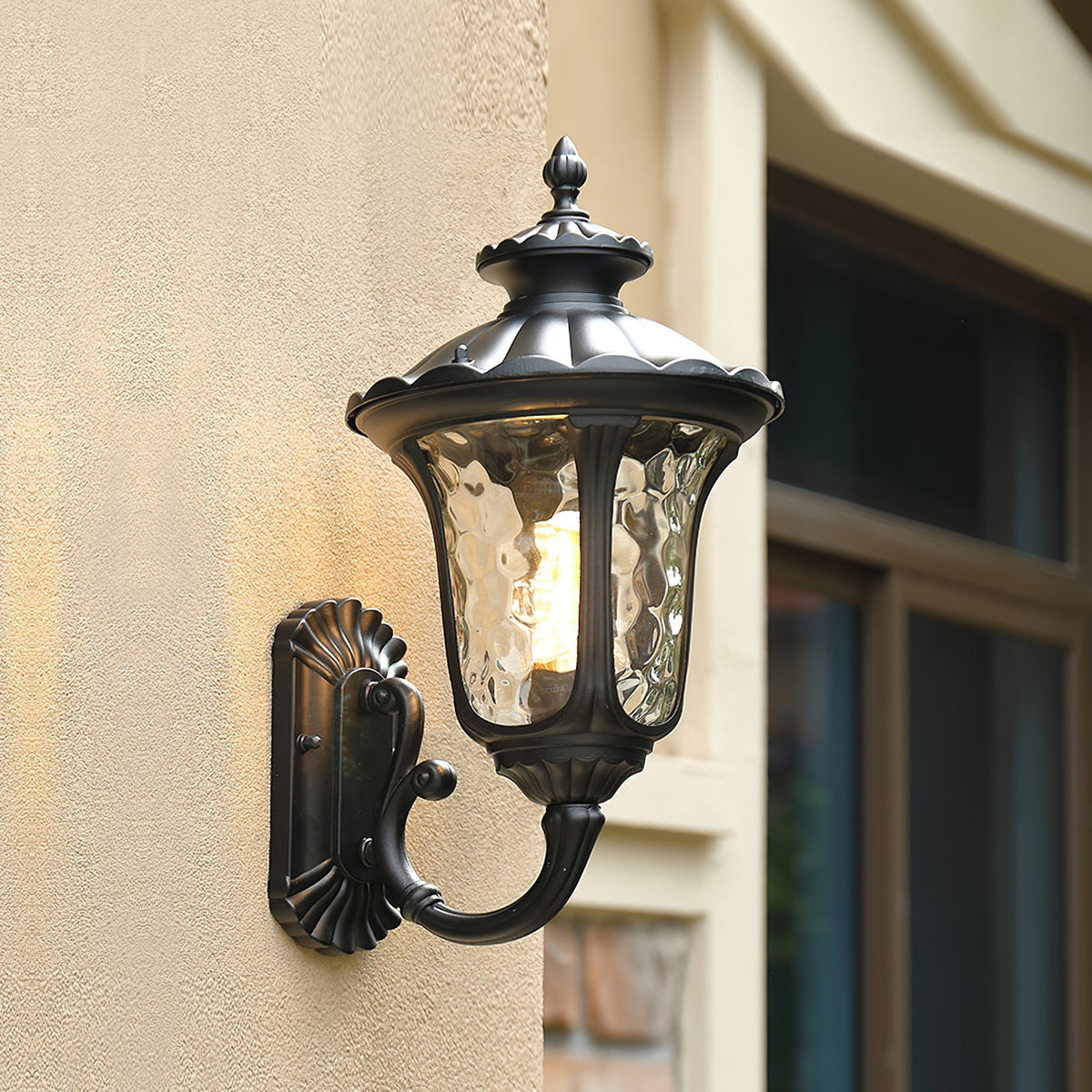 Waterproof Retro Outdoor Wall Lamp Frosted Glass